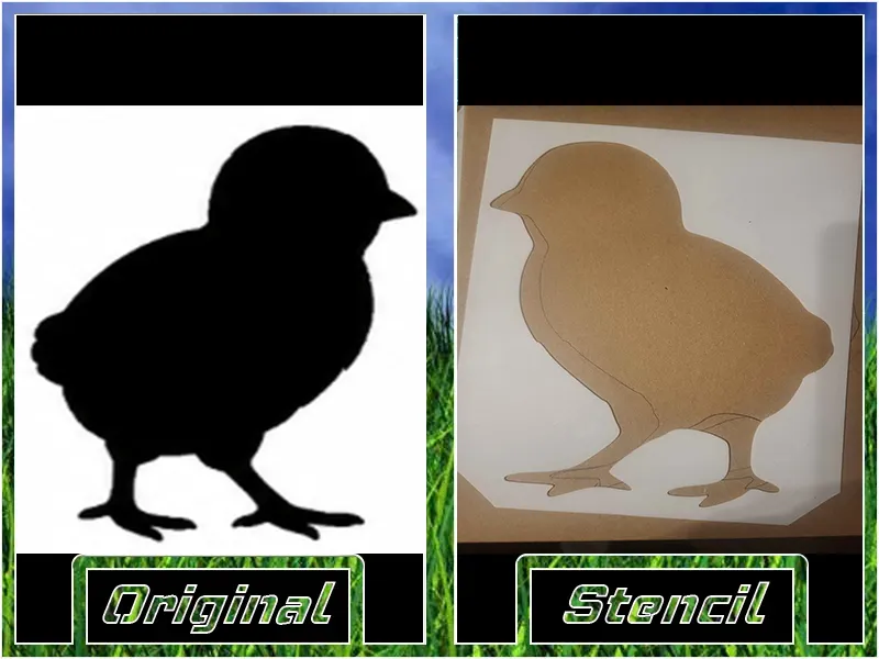 Chick Stencil