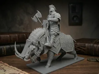 Dain Ironfoot su cinghiale da Guerra – Lo Hobbit