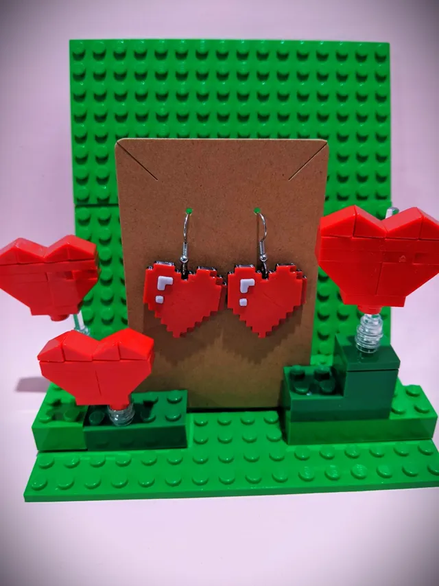 Pixel Heart Earrings