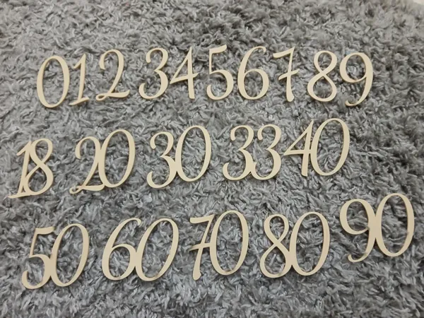 Chiffres décoratifs pour toppers - police Dancing Script