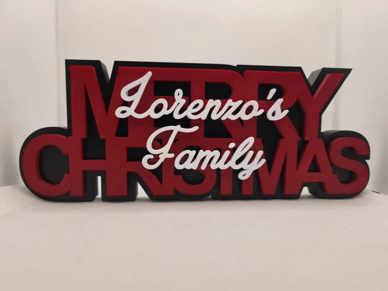 Targa Merry Christmas, da appoggio o da appendere