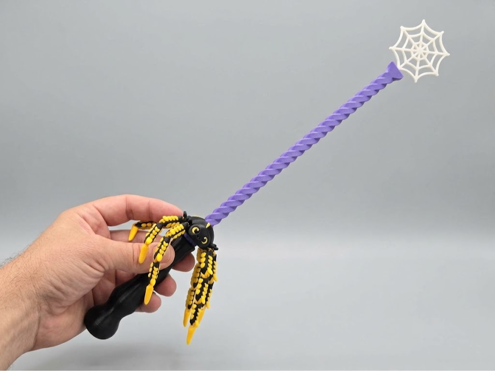 Spinning Magic Spider Wand - 1