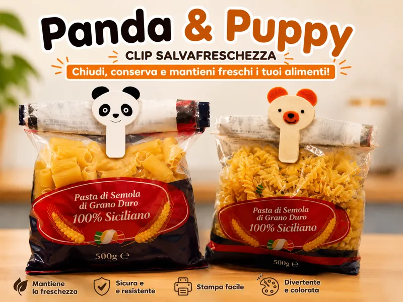 Panda & Puppy Bag Clips