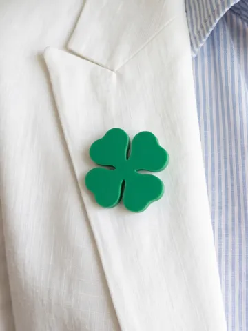 Letrero o emblema decorativo: Four Leaf Clover Brooch — vista de referencia 2