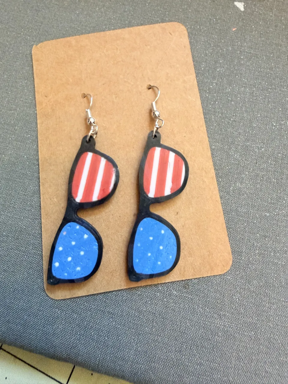 American Flag Sunglasses Earrings view 2