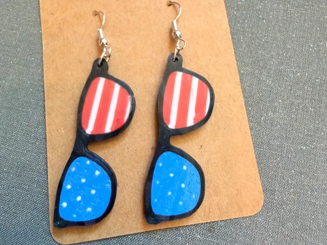 American Flag Sunglasses Earrings