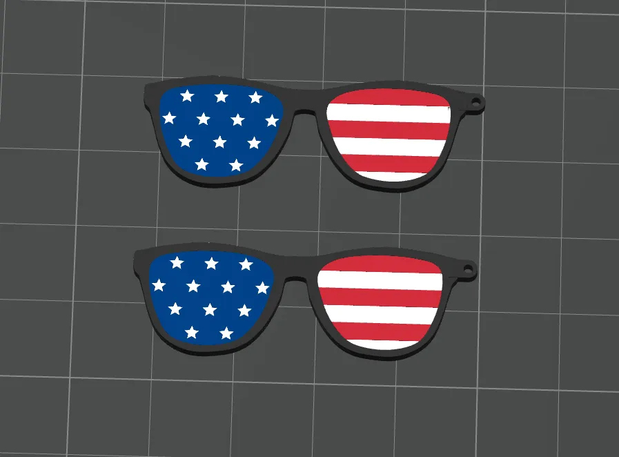 American Flag Sunglasses Earrings view 3