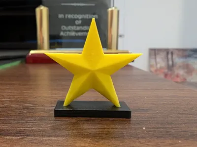 Star game piece with stand
