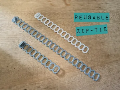 Reusable zip-tie (cable tie)