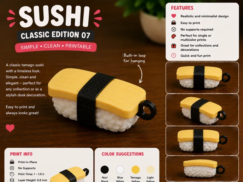 Tamago Nigiri Keychain