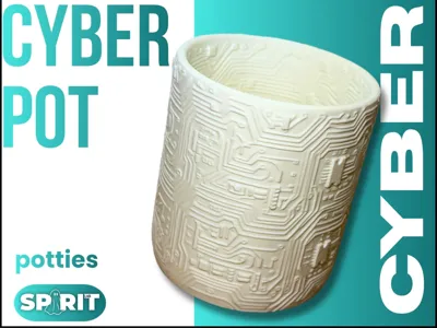 Cyber Pot - Tech-Infused Planter & Desk Organizer