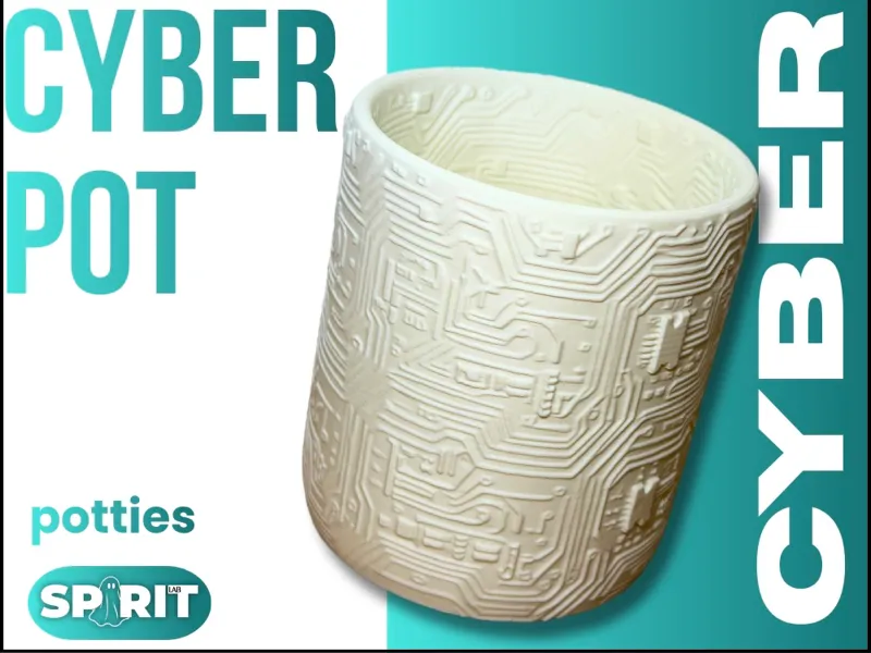 Cyber Pot - Tech-Infused Planter & Desk Organizer