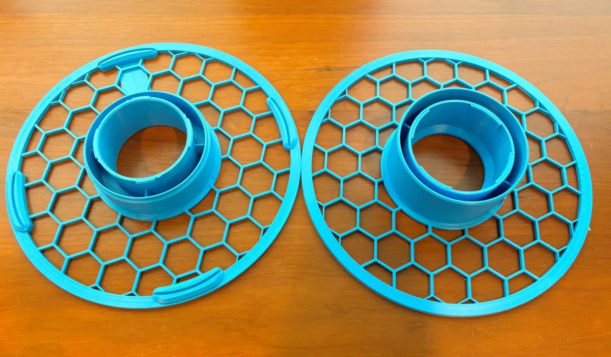 Hex Spool w/Built in Clips V2 - Free 3D Print Model - MakerWorld