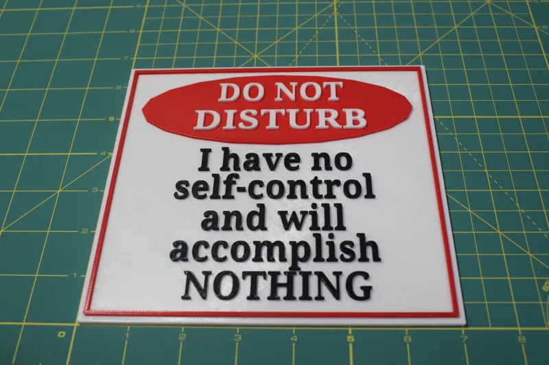 No Self-Control Sign