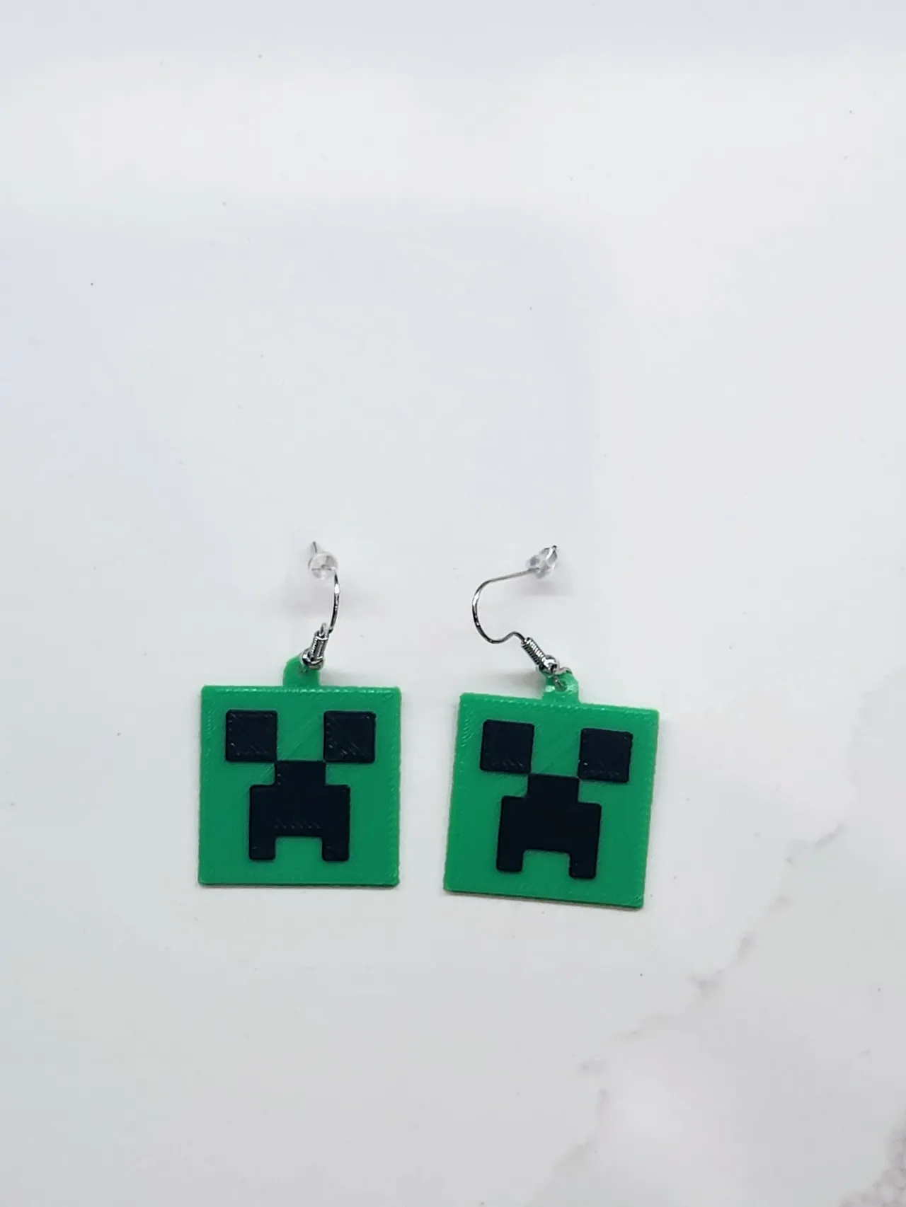 Minecraft Creeper Earrings view 2