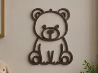 Hippo Outline Wall Decor | hanging version