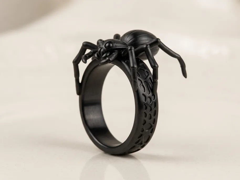 Dark Spider Ring - Free 3D Print Model - MakerWorld