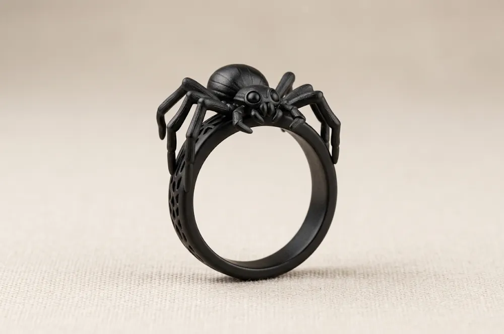 Dark Spider Ring - Free 3D Print Model - MakerWorld
