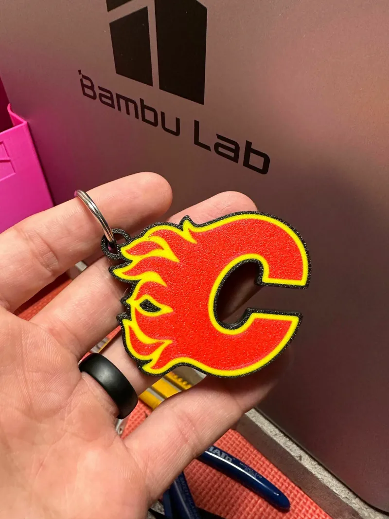 Calgary Flames Multi-Color Keychain