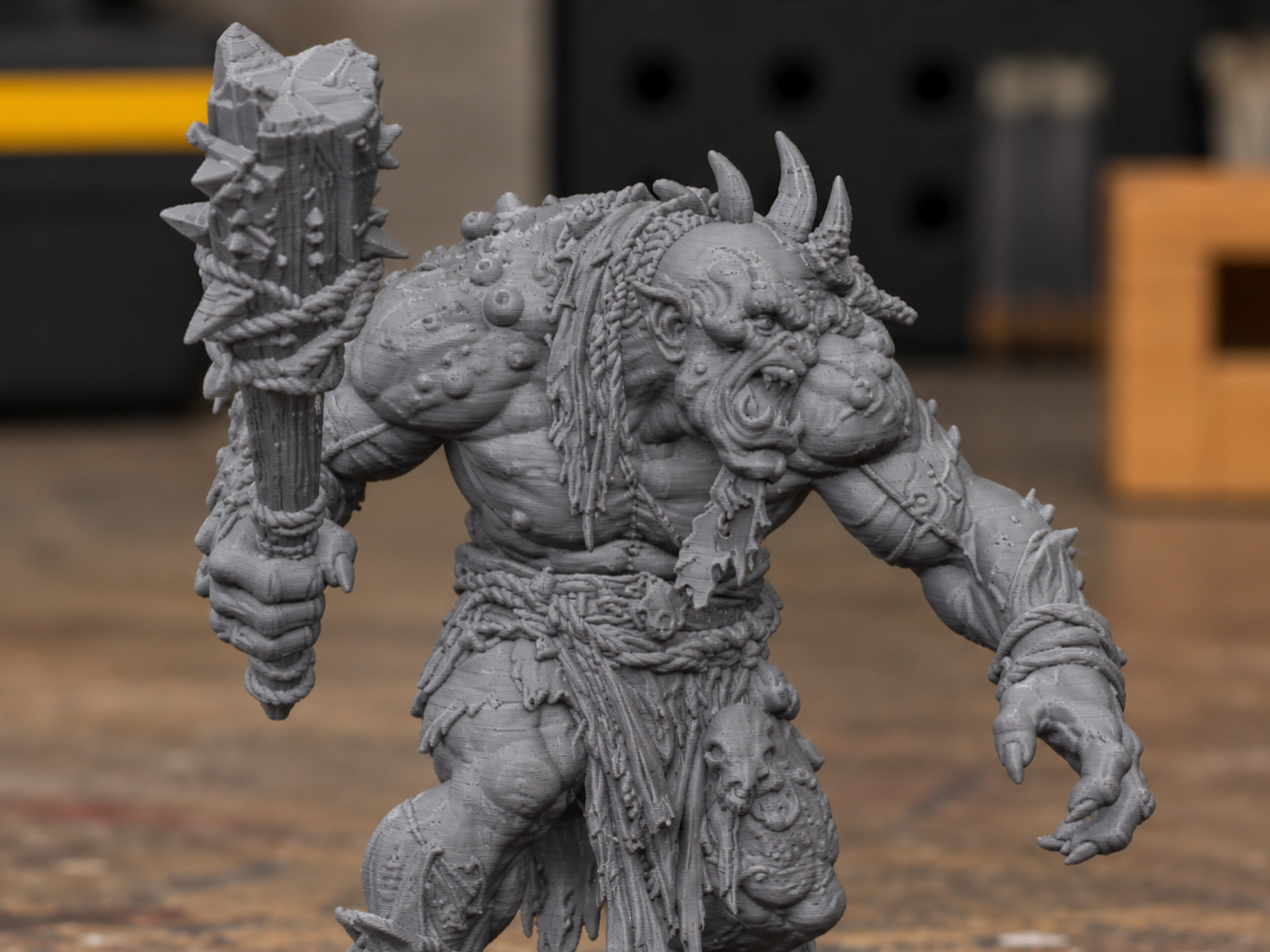 50mm tall ogre with a big club 3D model
