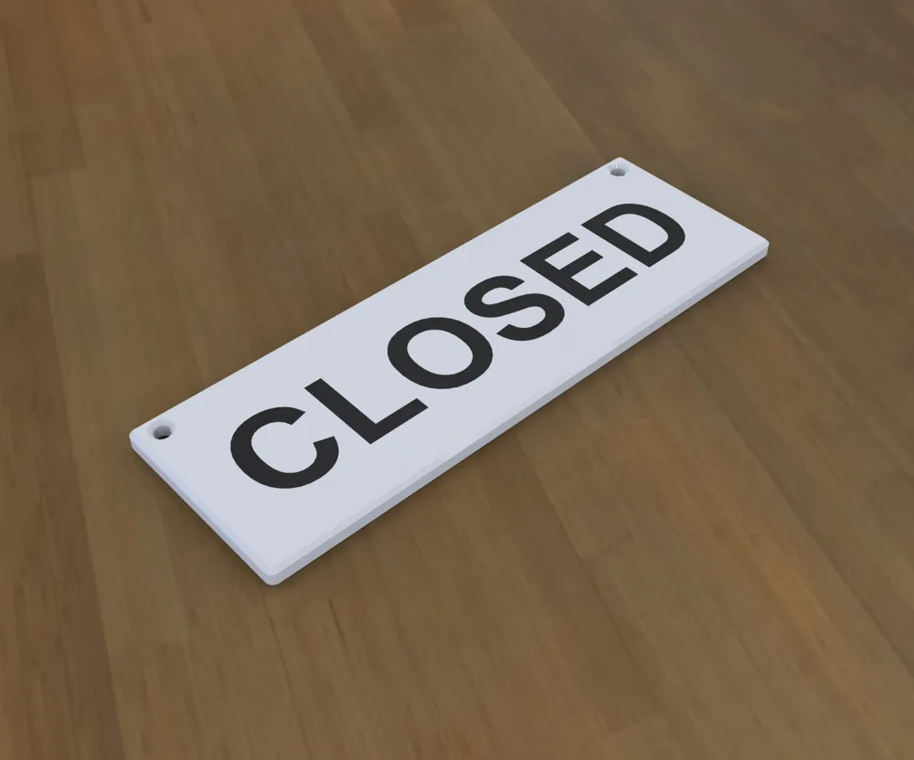 Swivel door sign open / closed by Sakkez Games MakerWorld: Download ...