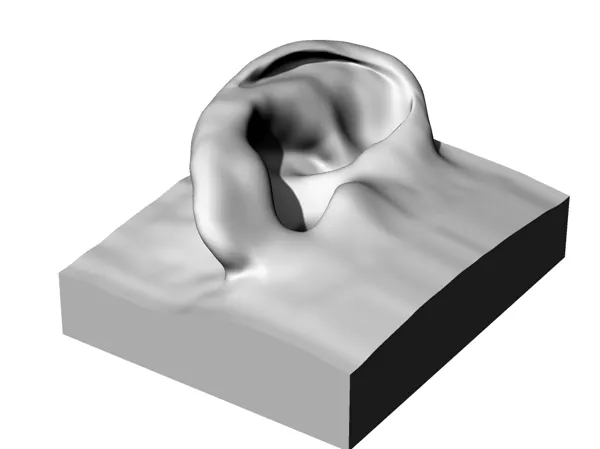Modèle d'oreille humaine pour conception d'écouteurs