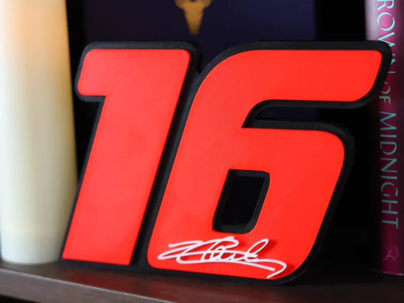 Charles Leclerc Number Display