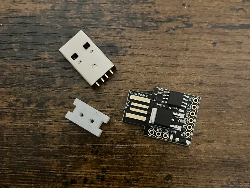 Digispark ATTiny85 Real USB Conversion Drill Jig