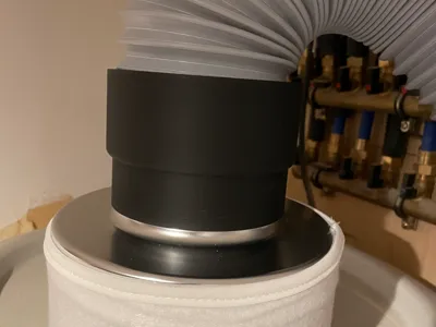 Charcoal filter / paint booth adapter