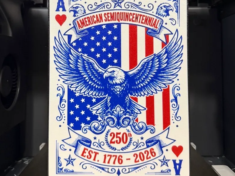 America Semiquincentennial Playing Card Light Box