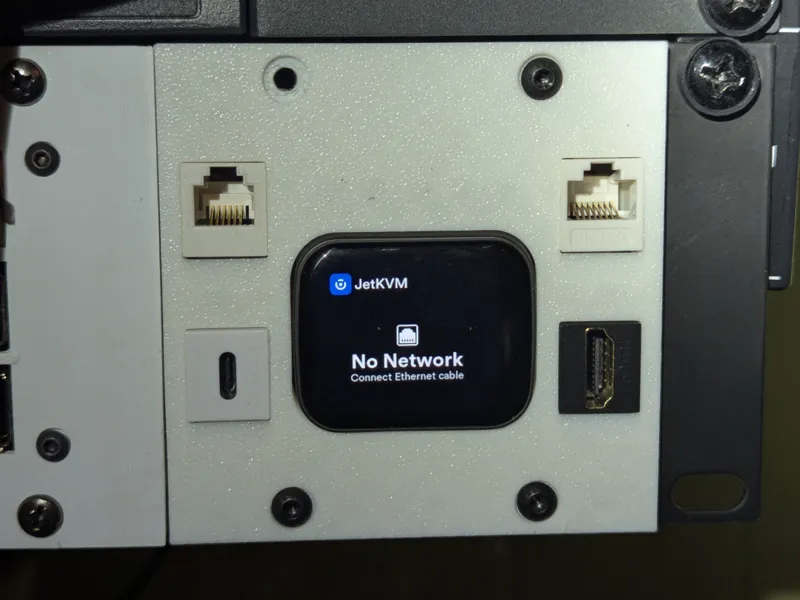 JetKVM mount with keystones for DAP Frame