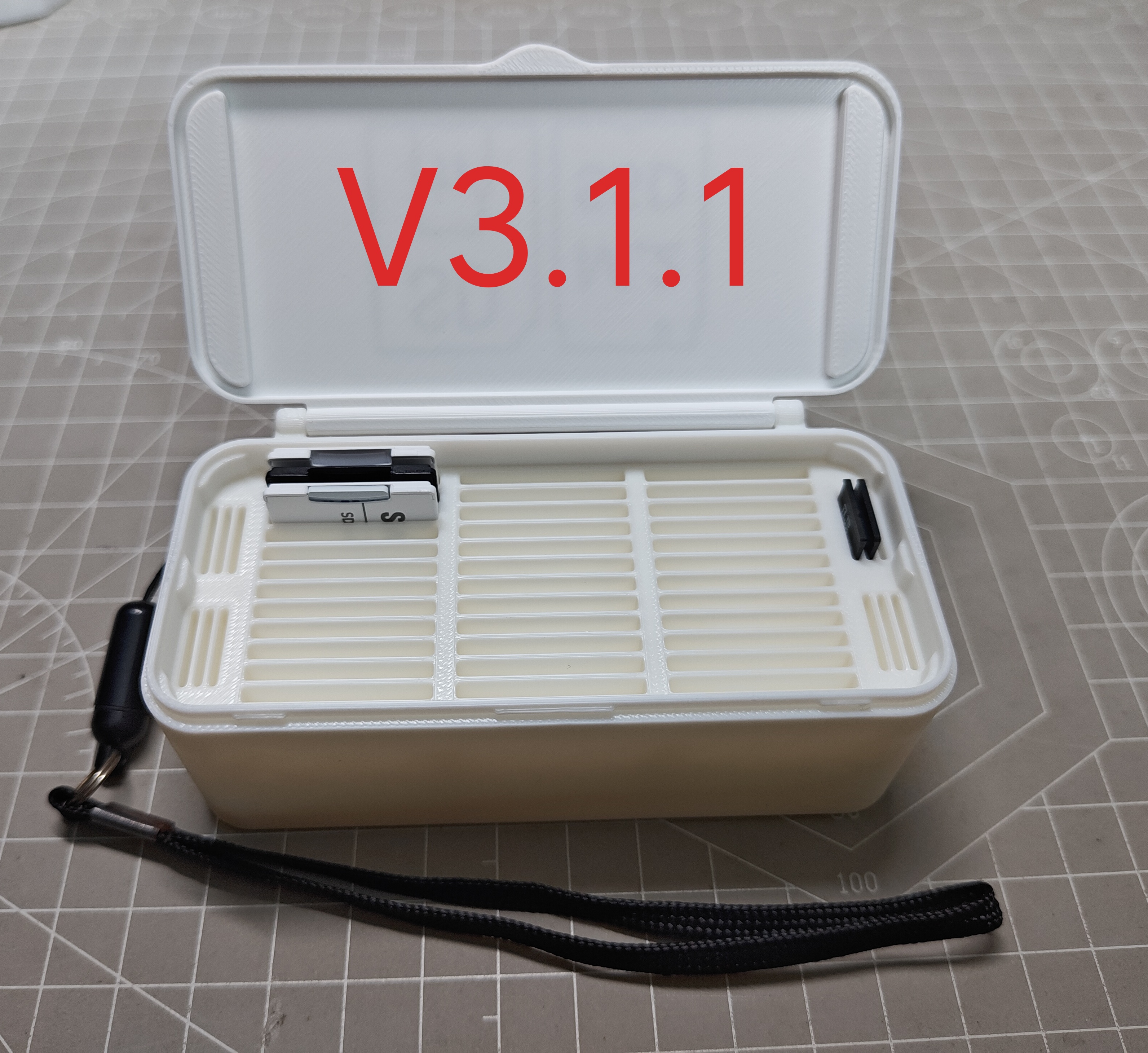 Miniatura 5 do modelo 3D V3直插版TF SD 储存卡 U盘 读卡器 M.2SSD收纳盒