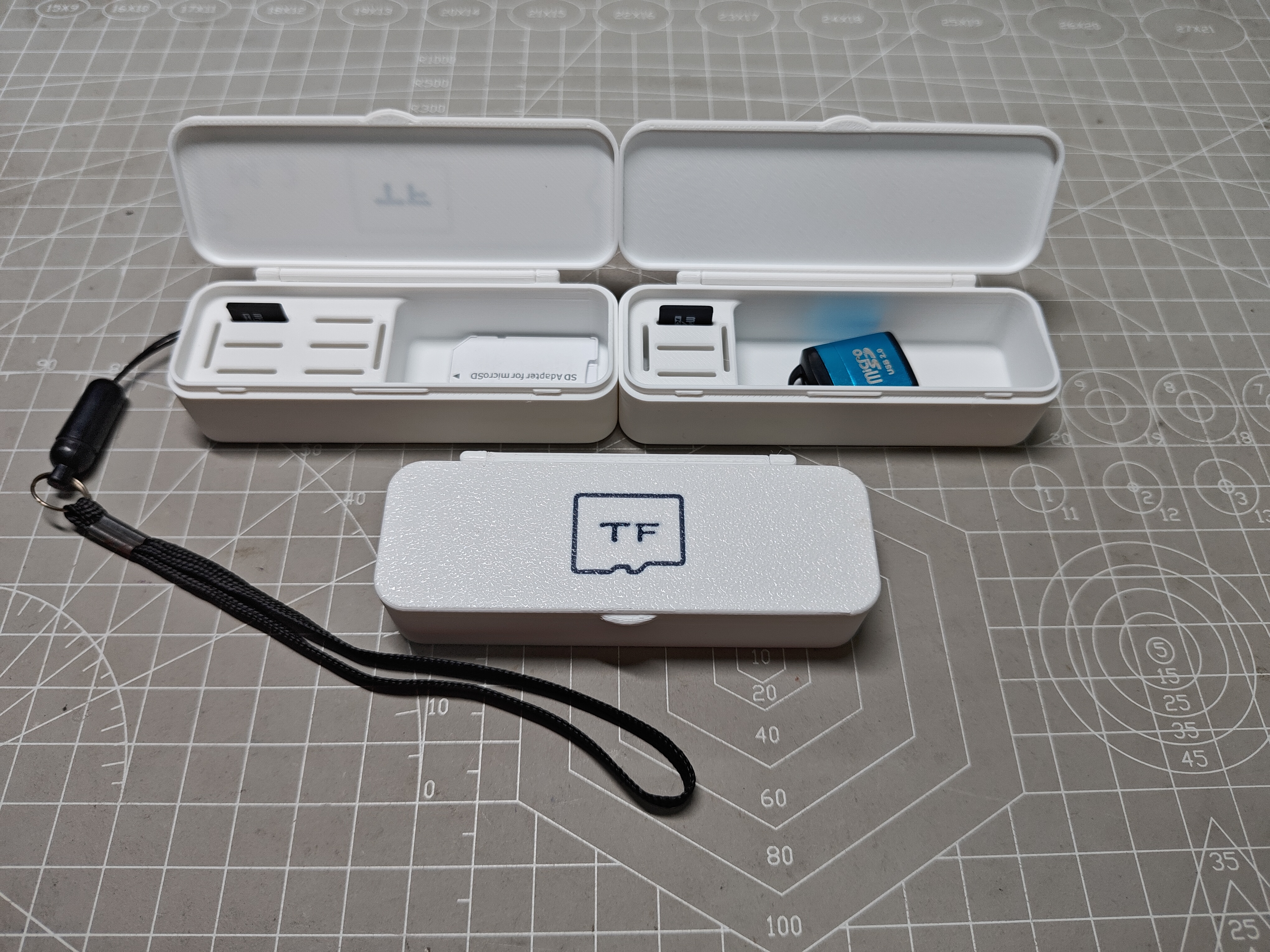 Miniatura 2 do modelo 3D V3直插版TF SD 储存卡 U盘 读卡器 M.2SSD收纳盒