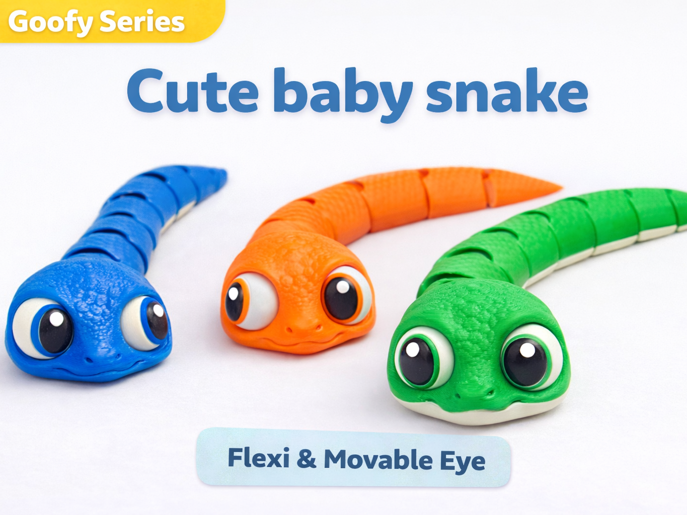 GOOFY BABY SNAKE – Cute Version Flexi Movable Eyes