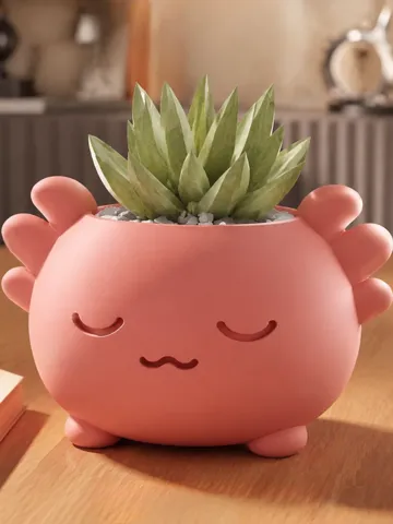 Modelo para impresión 3D: 眯眯眼多肉花盆 — vista de referencia 2