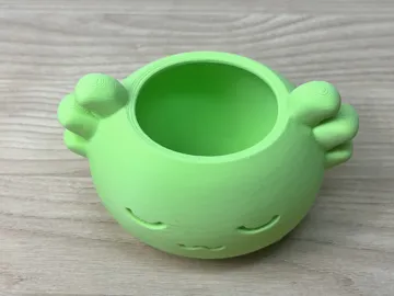 Modelo para impresión 3D: 眯眯眼多肉花盆 — vista de referencia 3