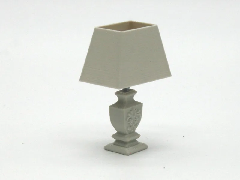 Tiny Classic lamp for dollhouse, scale 1:12. 
