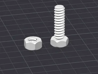 Nut and bolt 12, Bullone e dado da 12