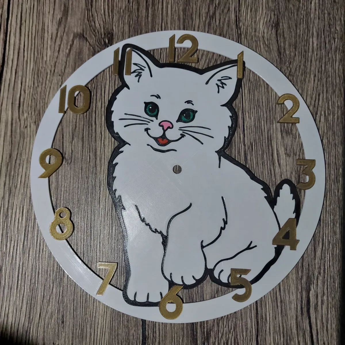 Cat clock - Free 3D Print Model - MakerWorld