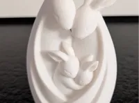 Statuette famille de lapins style nordique — photo 1