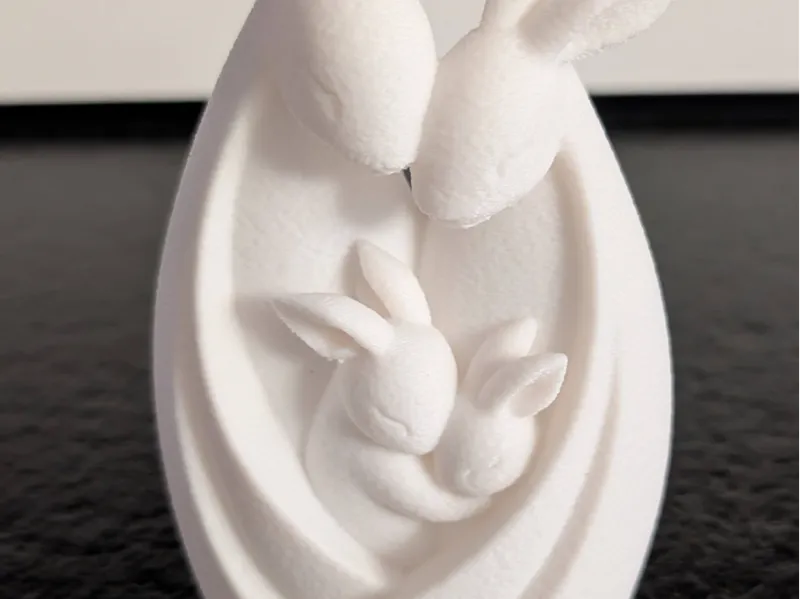 Rabbit Family Easter Statue minimal Decor