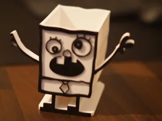 Doodlebob Trash Can / Box from Spongebob