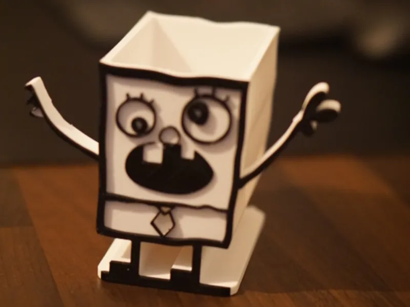 Doodlebob Trash Can / Box from Spongebob