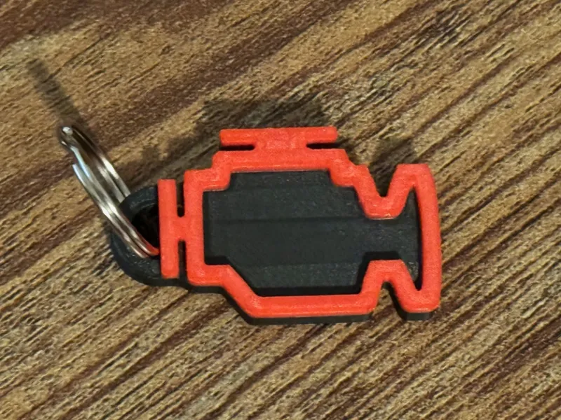Check Engine Keychain