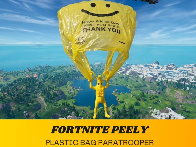 Fortnite Peely Plastic Bag Paratrooper