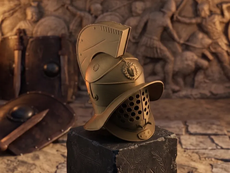 Gladiator Murmillo Helmet | Easy Print & Supports