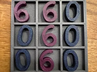 60th birthday Tic tac toe game