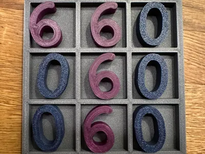 60th birthday Tic tac toe game