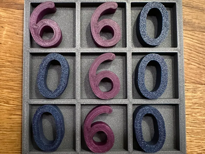 60th birthday Tic tac toe game