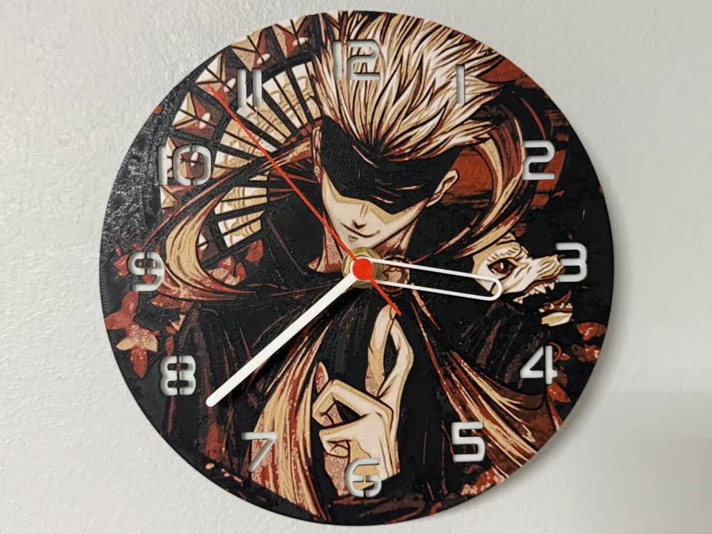 Wall / Desk Clock Satoru Gojo Jujutsu Kaisen - Free 3D Print Model ...